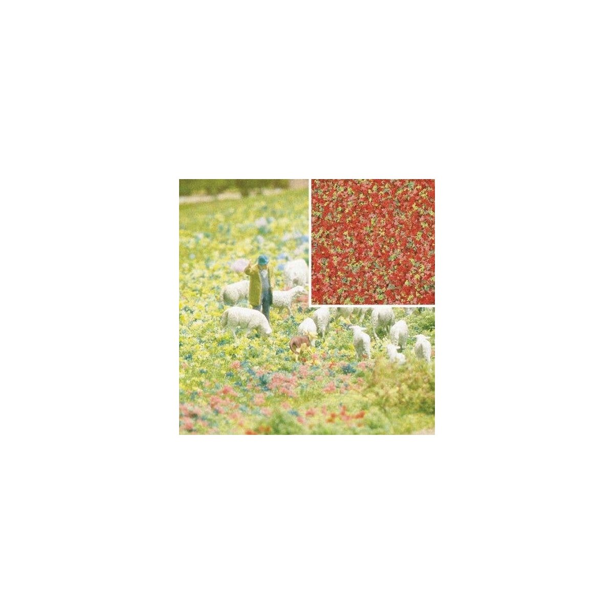 Foam Flock Ground Cover -- Summer Flowers 6-3/4oz 200ml, All Scales, Busch Gmbh & Co Kg 7357