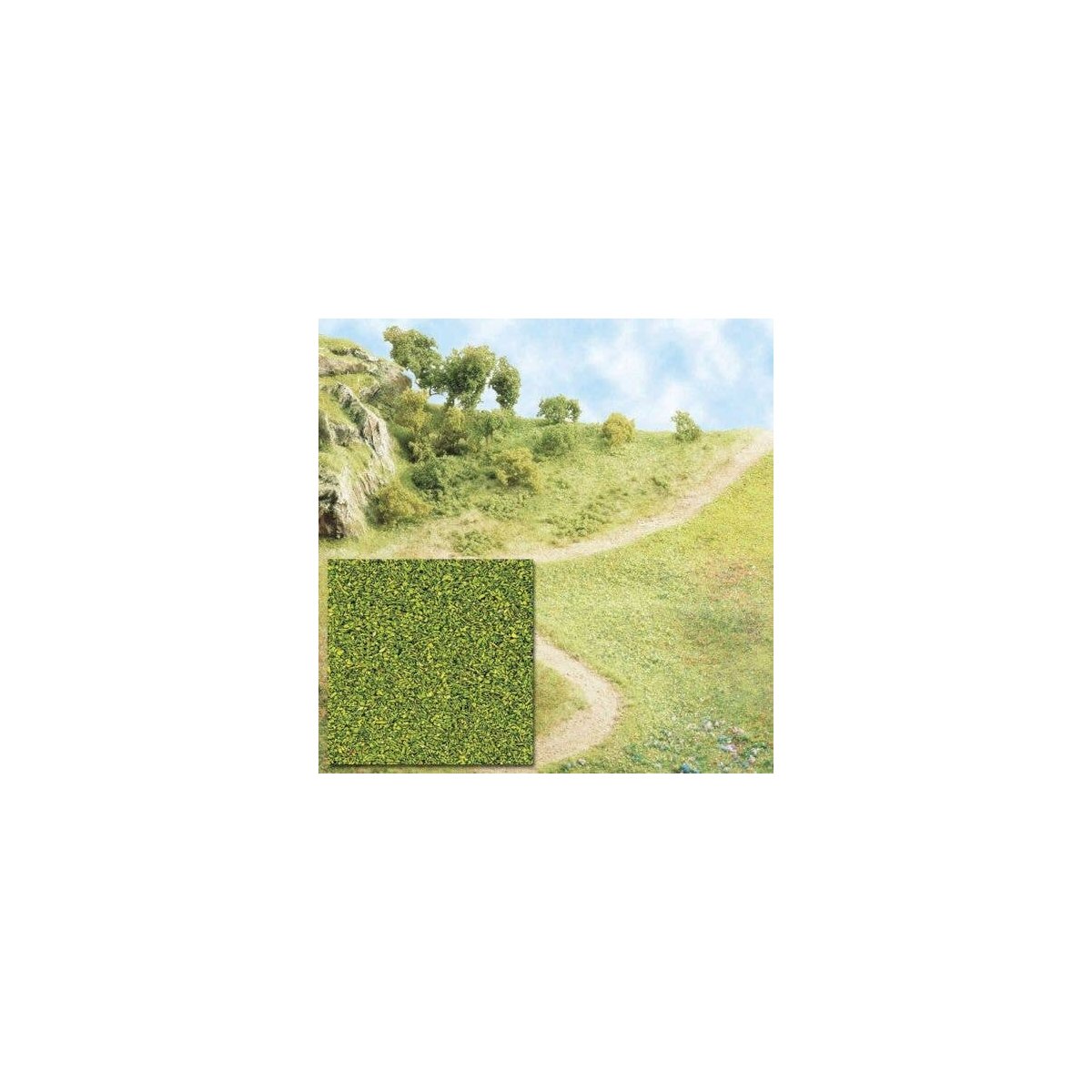 Grass Scatter Material Ground Cover -- Spring Green 1-7/16oz 40g, All Scales, Busch Gmbh & Co Kg 7052