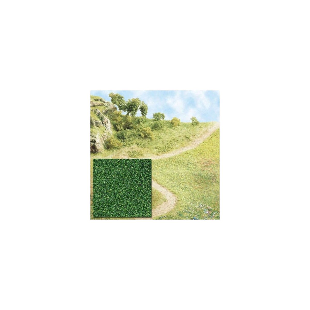 Grass Scatter Material Ground Cover -- Medium Green 1-7/16oz 40g, All Scales, Busch Gmbh & Co Kg 7053