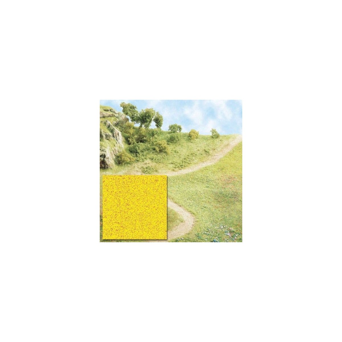 Grass Scatter Material Ground Cover -- Yellow 1-7/16oz 40g, All Scales, Busch Gmbh & Co Kg 7054