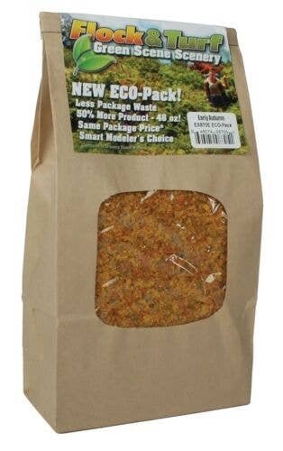Flock & Turf Ground Cover ECO-Pak 48oz 1.4L -- Early Autumn Blend, All Scales, Scenic Express 870E