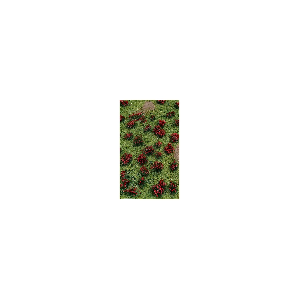 Flowering Meadow Mat - 5 x 7′ 12.7 x 17.8cm Sheet -- Red, All Scales, JTT Miniature Tree 95604