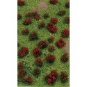 Flowering Meadow Mat - 5 x 7′ 12.7 x 17.8cm Sheet -- Red, All Scales, JTT Miniature Tree 95604