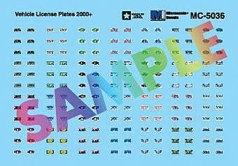 Vehicle Decal Set -- US License Plates 2000+, HO, Microscale Industries Inc MC5036