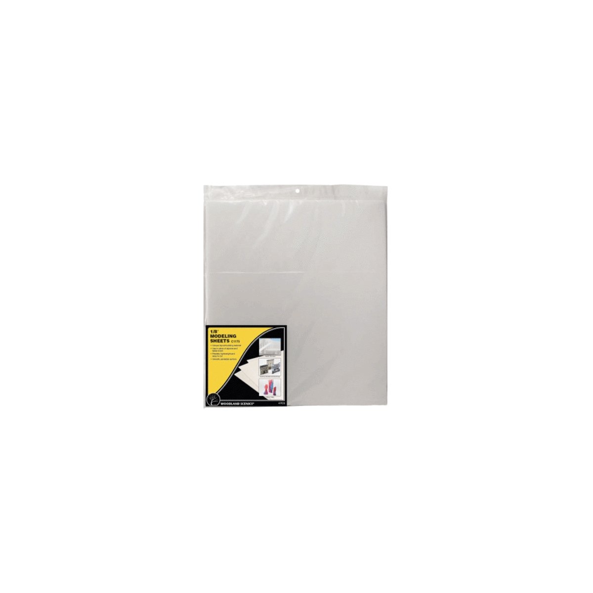 Modeling Sheets - 16 x 18` 40.6 x 45.7cm -- 1/8` .32cm Thick pkg(4), All Scales, Woodland Scenics 1175