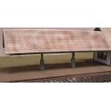 Flagstop Covered Platform -- Laser-Cut Wood Kit - 40 x 15 Scale Feet, S, B.T.S. 7401