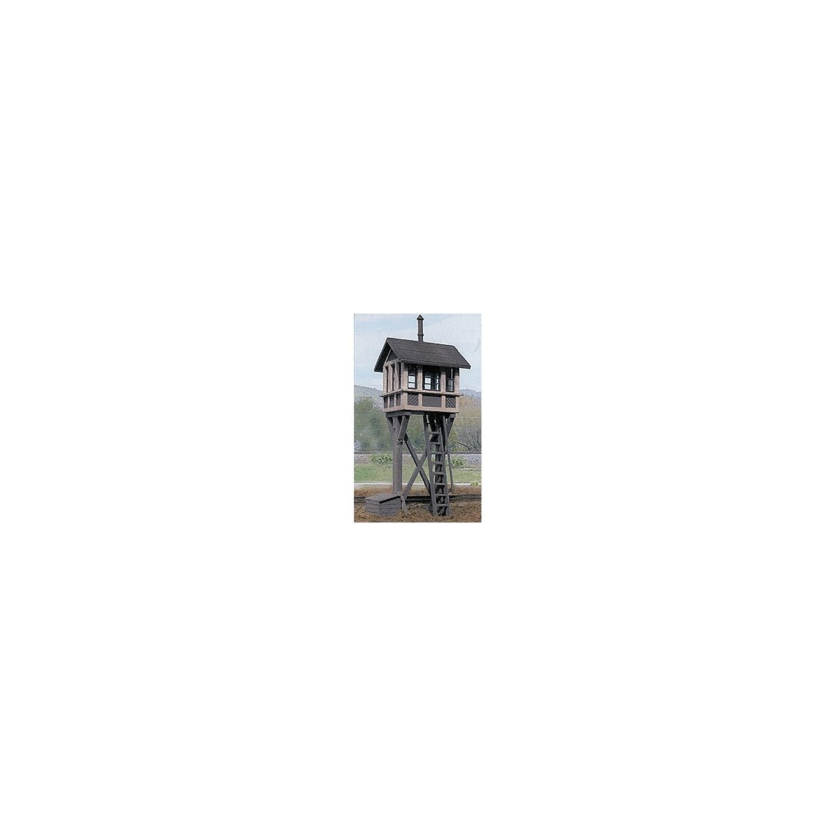 Elevated Crossing Shanty - Kit (Laser-Cut Wood & Card) -- Footprint: 9 x 9′ 2.7 x 2.7m Scale, O, B.T.S. 17505