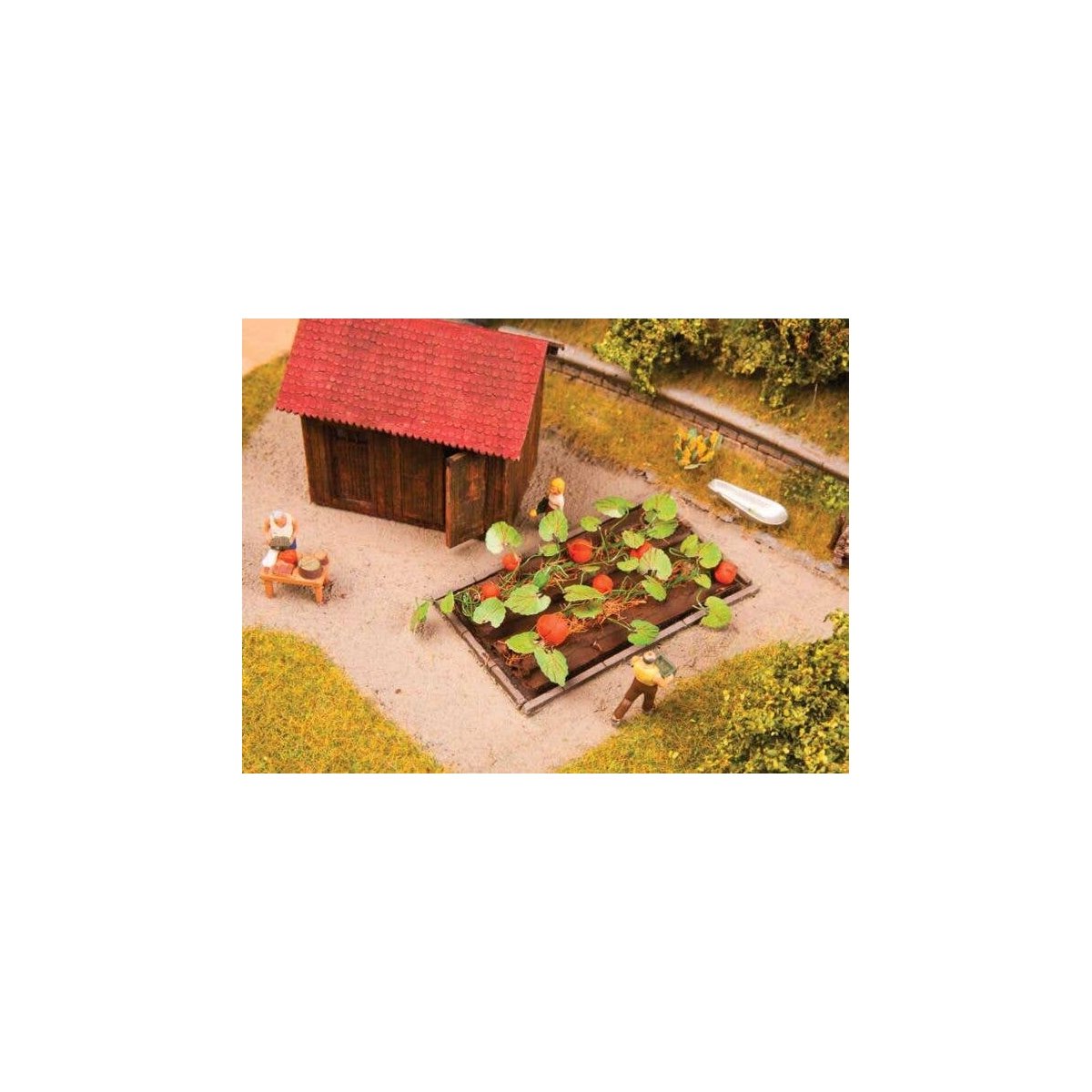 Garden Plot - Assembled - Deco Minis -- 8 Pumpkin Vines, HO, Noch Gmbh & Co 13219