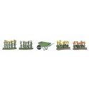 Tulips & Oxeye Daisies w/Wheelbarrow - Kit, HO, Busch Gmbh & Co Kg 1231