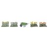 Tulips & Oxeye Daisies w/Wheelbarrow - Kit, HO, Busch Gmbh & Co Kg 1231