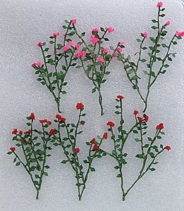 Rose Bushes -- 2-1/2′ 6.4cm pkg(6), O, JTT Miniature Tree 95540