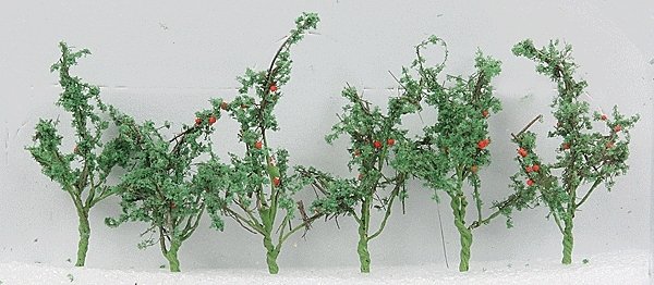 Tomato Plants - Assembled -- 1-1/2′ 3.8cm Tall pkg(12), O, JTT Miniature Tree 95526