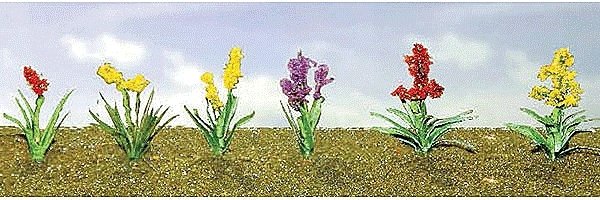 Assorted Flower Plants -- Set 2 pkg(10), O, JTT Miniature Tree 95560