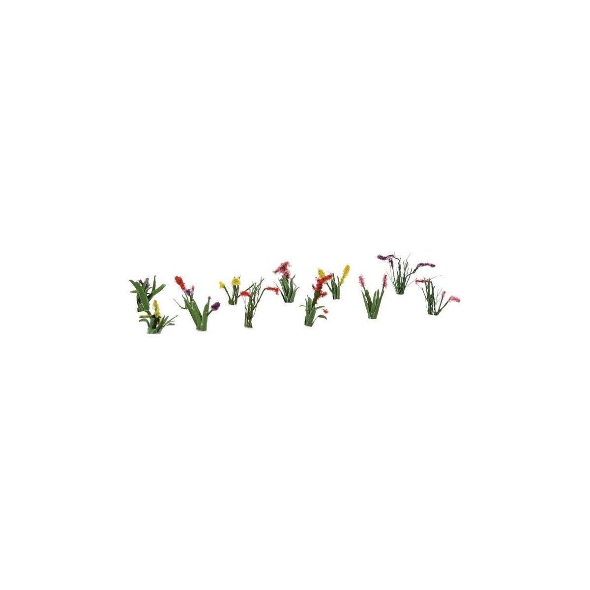 Assorted Flower Plants -- Set 2 pkg(10), HO, JTT Miniature Tree 95559