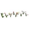 Assorted Flower Plants -- Set 2 pkg(10), HO, JTT Miniature Tree 95559
