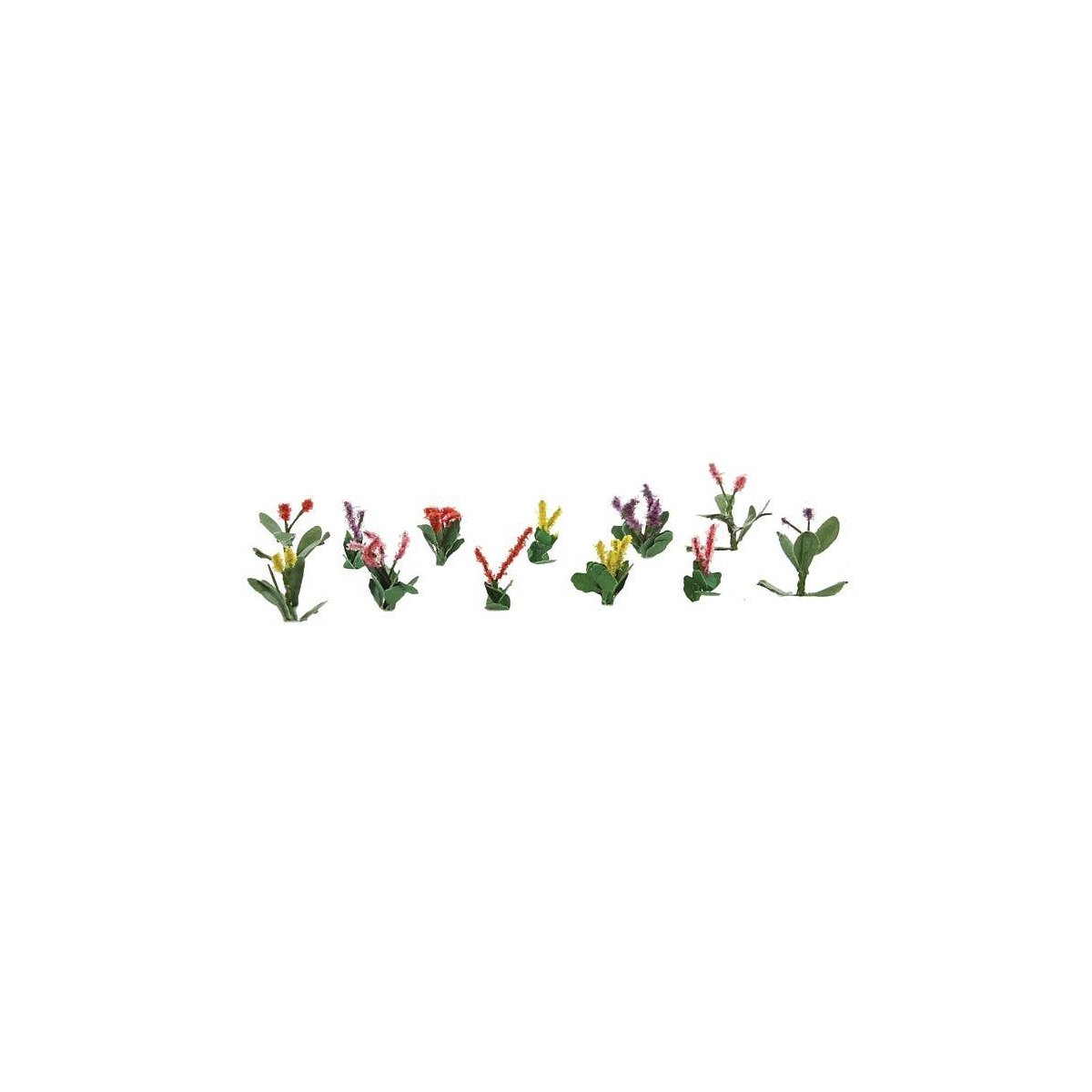 Assorted Flower Plants -- Set 4 pkg(10), HO, JTT Miniature Tree 95563