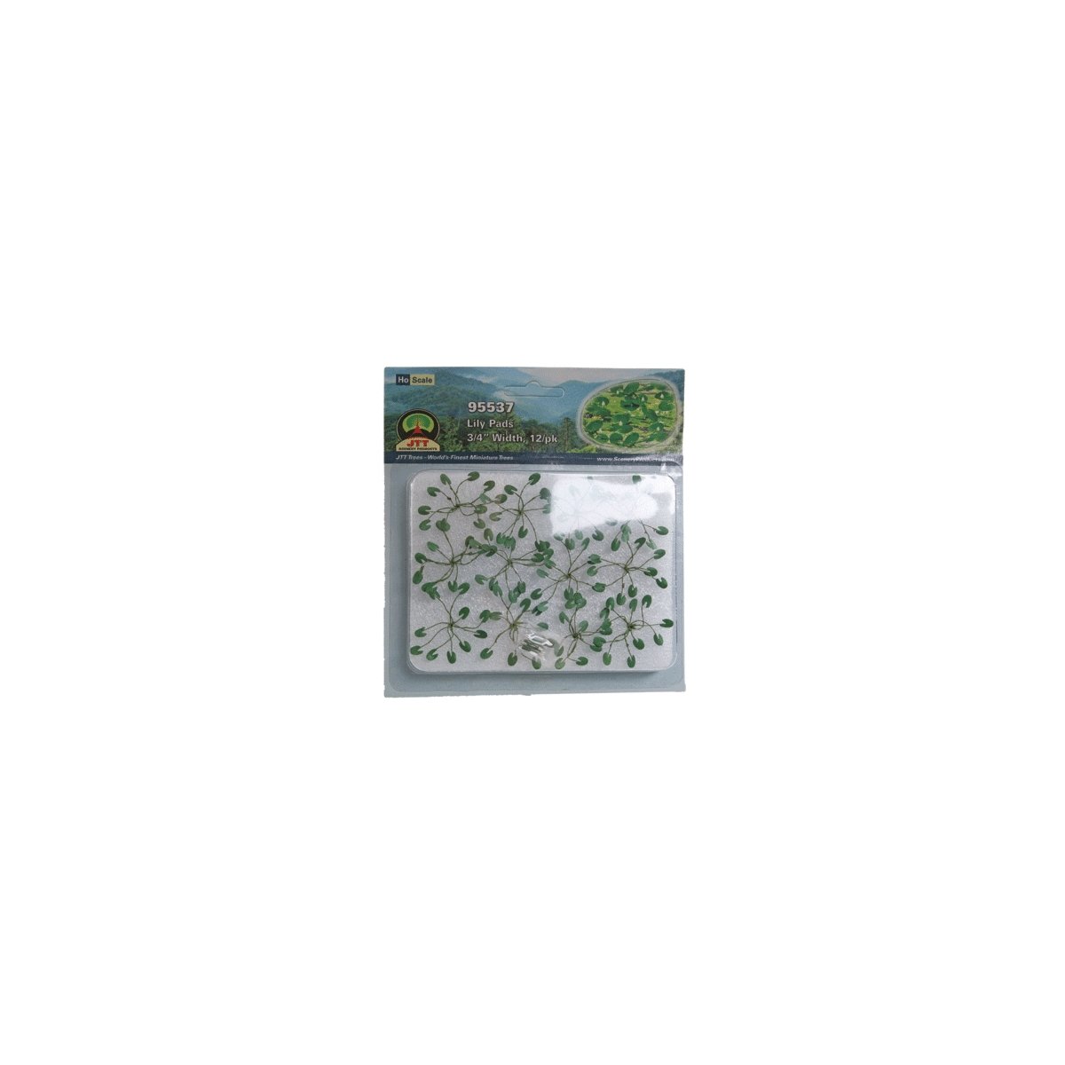 Lily Pads -- 3/4′ 1.9cm Wide pkg(12), HO, JTT Miniature Tree 95537