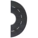 Flexible Self Adhesive Paved 2-Lane Curve -- White Markings, HO, Busch Gmbh & Co Kg 9711