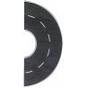 Flexible Self Adhesive Paved 2-Lane Curve -- White Markings, HO, Busch Gmbh & Co Kg 9711