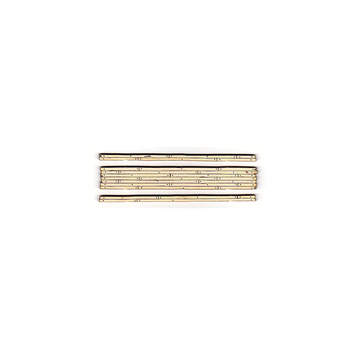 Rough-Cut 2-Lane Wood Grade Crossing - Kit -- 3-9/16′ 9cm Long pkg(2), HO, Blair Line 120