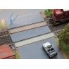 Grade Crossings -- 1 Each: Wood and Rubber, HO, Faller Gmbh 180969
