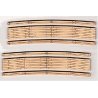 2-Lane Curved Laser-Cut Wood Grade Crossing 2-Pack -- 19-21′ Radius, HO, Blair Line 111