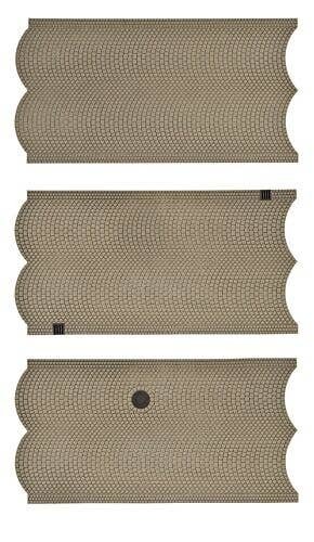 Cobblestone Street Sections -- 10-1/4 x 3-1/8′ 26 x 8cm pkg(3), O, Vollmer Gmbh 48740