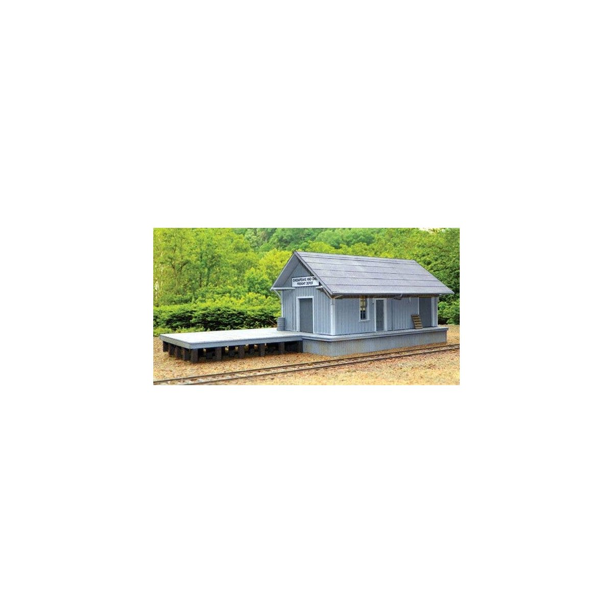 C&O Quinnimont Section Freight Depot -- Laser-Cut Wood Kit - Scale: 65 x 30′ 19.8 x 9.1m, HO, B.T.S. 27653