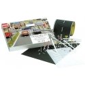 Road Construction Set -- 78-3/4′ 2m of Paved Road, Paved Area Mat & 50 European Signs, HO, Busch Gmbh & Co Kg 7096