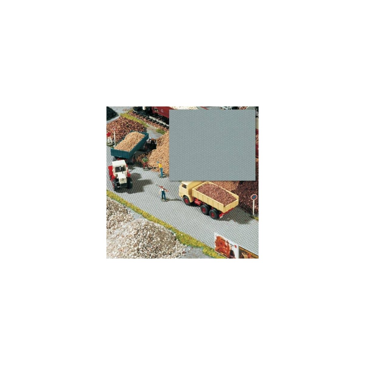 Flexible Self Adhesive Cobblestone Pavement Sheet -- 22-1/16 x 13′ 56 x 33cm, HO, Busch Gmbh & Co Kg 7088