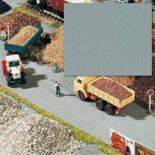 Flexible Self Adhesive Cobblestone Pavement Sheet -- 22-1/16 x 13′ 56 x 33cm, HO, Busch Gmbh & Co Kg 7088