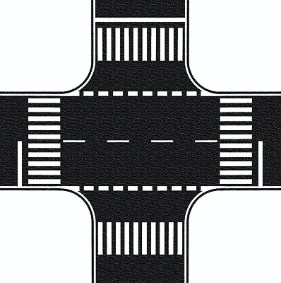 Flexible Pavement Sheet - 8-5/8 x 8-5/8′ 22 x 22cm -- Crossing (Asphalt), HO, Noch Gmbh & Co 60712