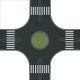 Streets/Roadway 4-Way Roundabout (Traffic Circle) -- 12 x 12′ 30 x 30cm, HO, Busch Gmbh & Co Kg 1101
