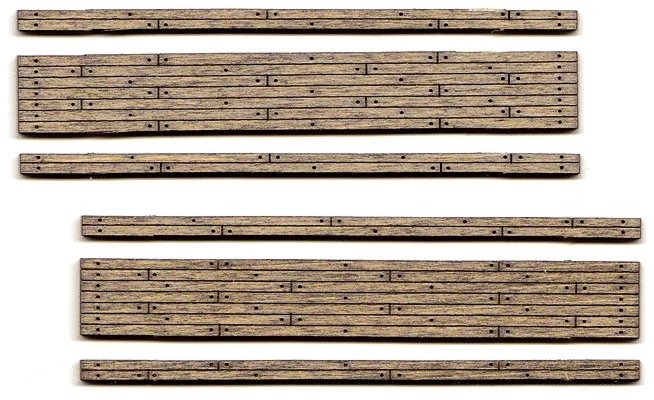 Weathered 2-Lane Wood Grade Crossing -- Kit pkg(2), N, Blair Line 15
