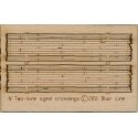 Wood Grade Crossing - Kit -- Laser-Cut Wood Kit - Rough-Cut Two Lane pkg(2) 1-13/16′ Long, N, Blair Line 20