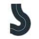 Flexible Pavement -- Highway Curve Asphalt 3-13/64′ 8cm, HO, Noch Gmbh & Co 60701