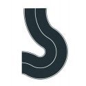 Flexible Pavement -- Highway Curve Asphalt 3-13/64′ 8cm, HO, Noch Gmbh & Co 60701