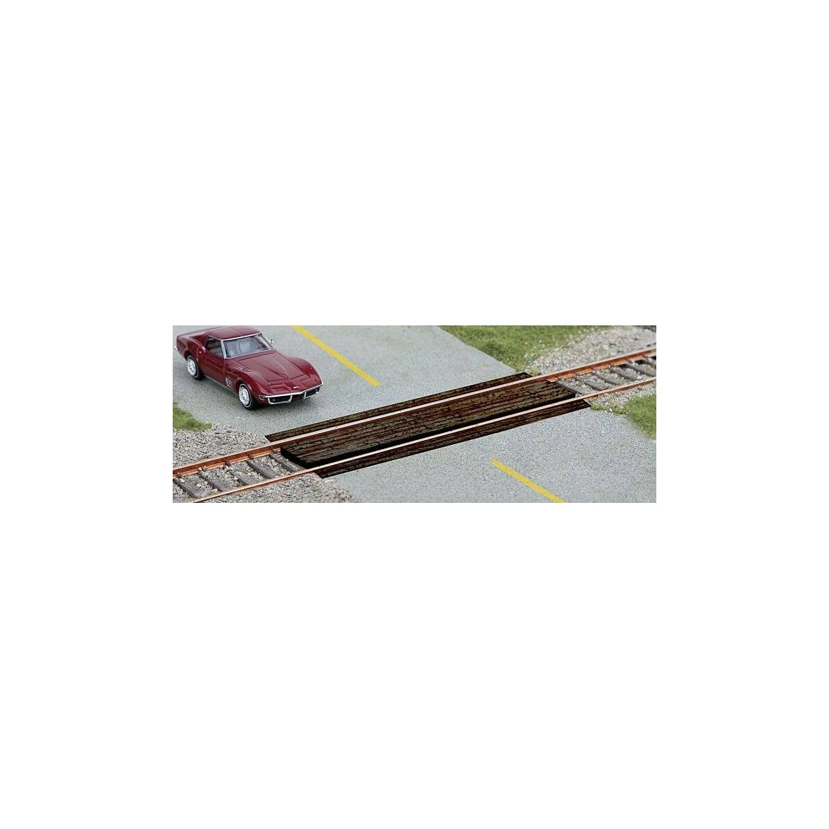 Wood Grade Crossing -- Laser-Cut Wood Kit pkg(2), HO, Walthers SceneMaster 4159