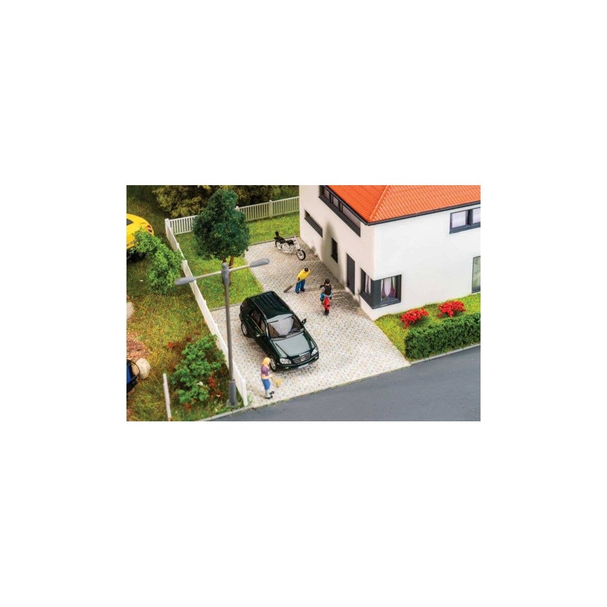 Self-Adhesive Road Surface Sheet -- Cobblestone (mottled gray), HO, Faller Gmbh 170317