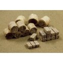 Hay Bales -- 15 Round and 20 Rectangular, HO, JTT Miniature Tree 95582