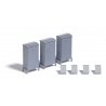 Trackside Details Set -- 3 Relay Cabinets and 4 Pole-Mount Dispatcher Telephone Boxes, HO, Busch Gmbh & Co Kg 7792