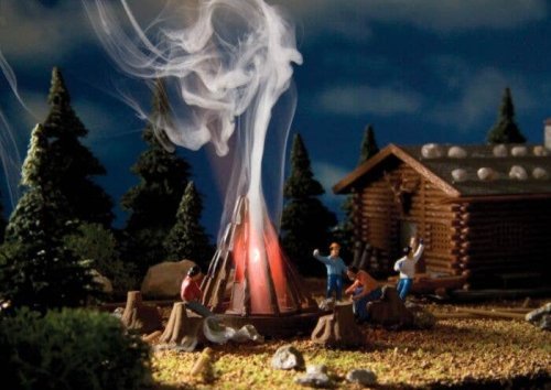 Campfire - Kit -- To Illuminate Fire use 769-5273 Mini LED Fire Blinker, HO, Vollmer Gmbh 43667