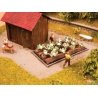Garden Plot - Assembled - Deco Minis -- 16 Cauliflower Plants, HO, Noch Gmbh & Co 13216