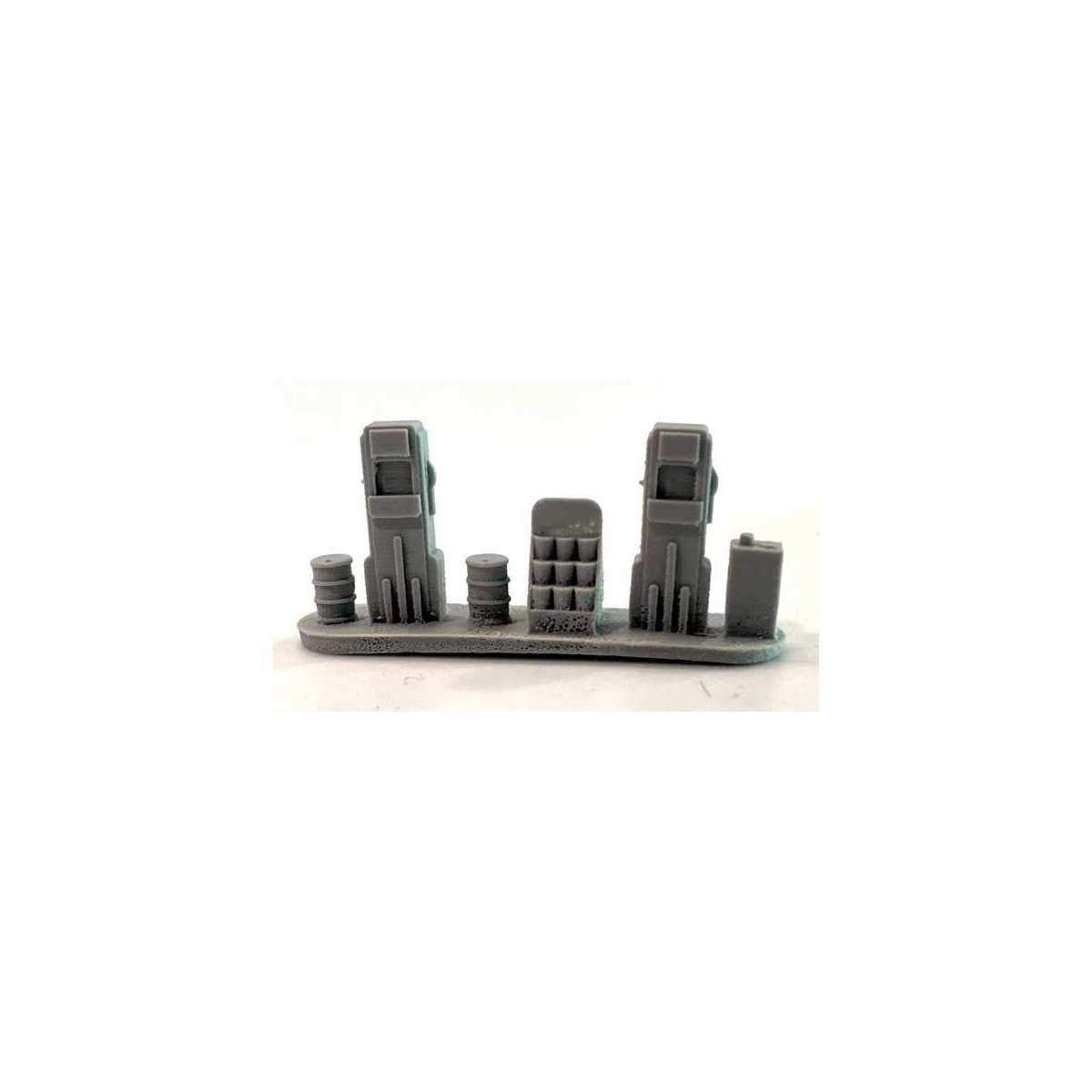 Gas Pump Island -- Unpainted Resin Casting, HO, Bar Mills LLC 2041