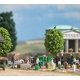 Cemetery - Kit -- Includes 14 Tombstones, 10 Wreaths, 10 Wood Crosses & More, HO, Busch Gmbh & Co Kg 1090