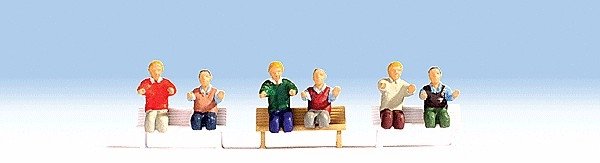 Electric Locomotive Crewmen pkg(6) -- Figures Don′t Have Legs Below Kneecaps, HO, Noch Gmbh & Co 15283