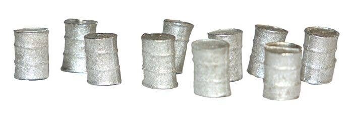 55-Gallon Drums - Kit -- Unpainted pkg(10), HO, Durango Press 146