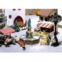 Fountain w/Figure -- 1-5/8 x 1-5/8′ 4.3 x 4.3cm, HO, Faller Gmbh 180581