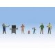 Grilling -- 5 People, Dog and Grill, HO, Noch Gmbh & Co 15593