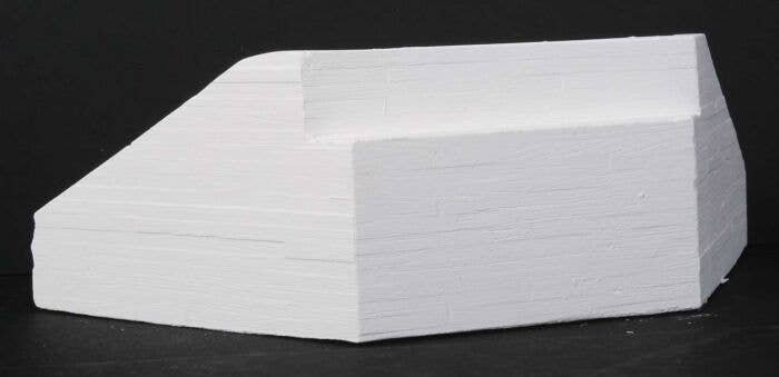 Single-Track Bridge Abutment - 1 Pair -- Board-Formed Concrete, Fits Central Valley Truss Bridge, HO, Monroe Models 554